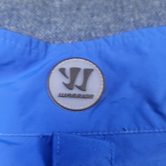 Warrior Sports Mens XL Royal Blue Windbreaker Full Zip Mesh Lined Jacket Piping - Picture 14 of 14